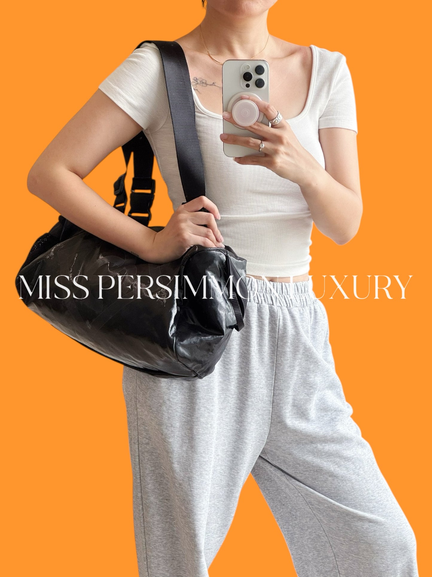 Chanel Vintage Coco Mark Sport Line Shoulder Gym Bag