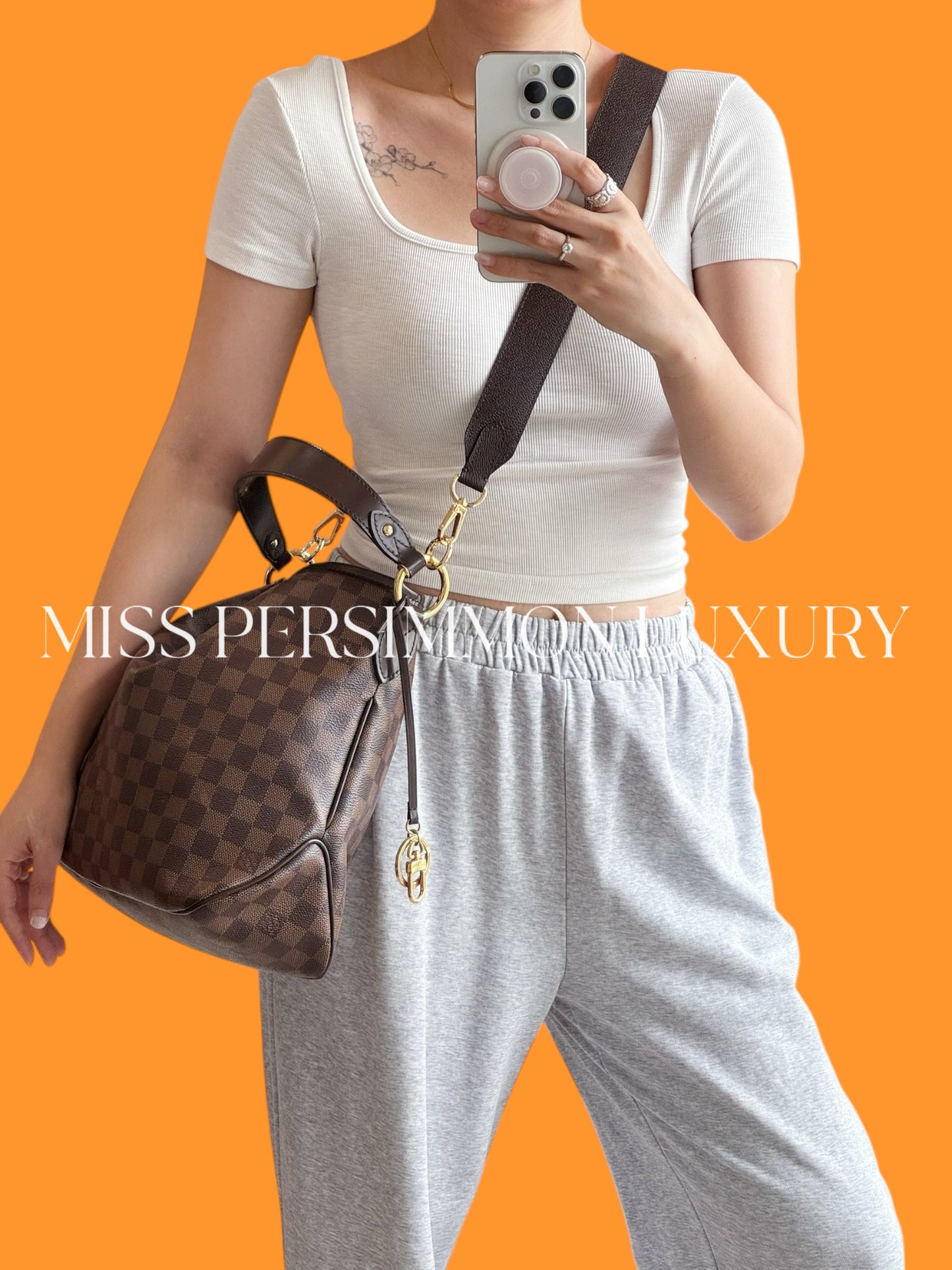 Louis Vuitton Vintage Damier Delightful PM Tote Crossbody Bag