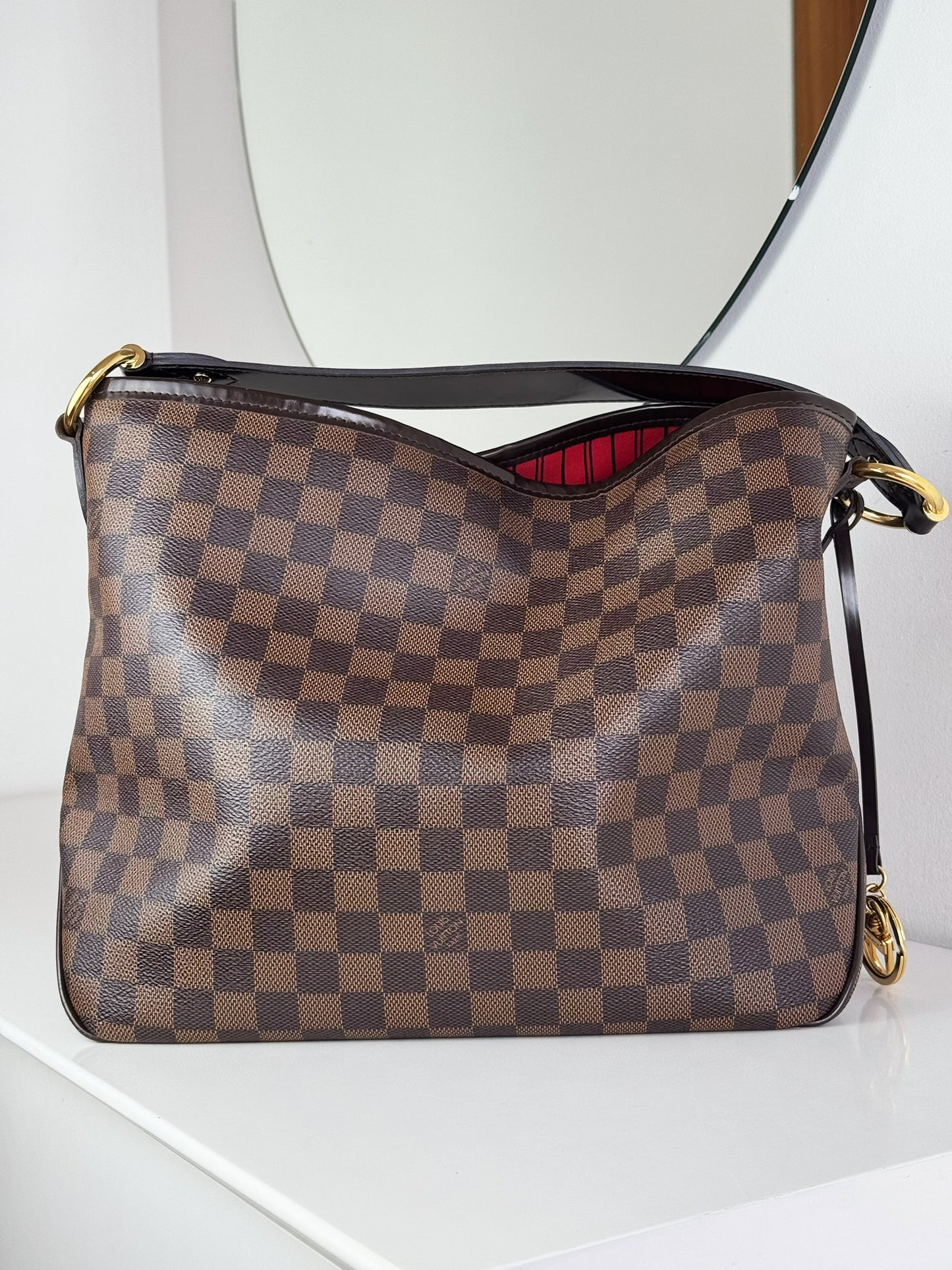 Louis Vuitton Vintage Damier Delightful PM Tote Crossbody Bag