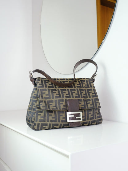 Fendi Vintage Zucca Mamma Baguette Shoulder Bag