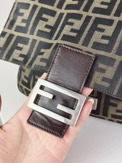 Fendi Vintage Zucca Mamma Baguette Shoulder Bag