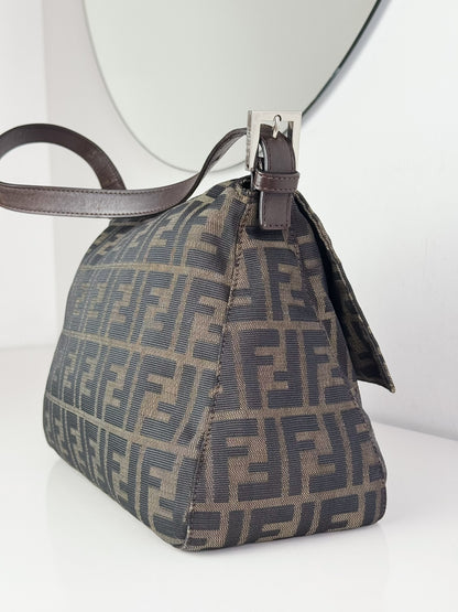 Fendi Vintage Zucca Mamma Baguette Shoulder Bag
