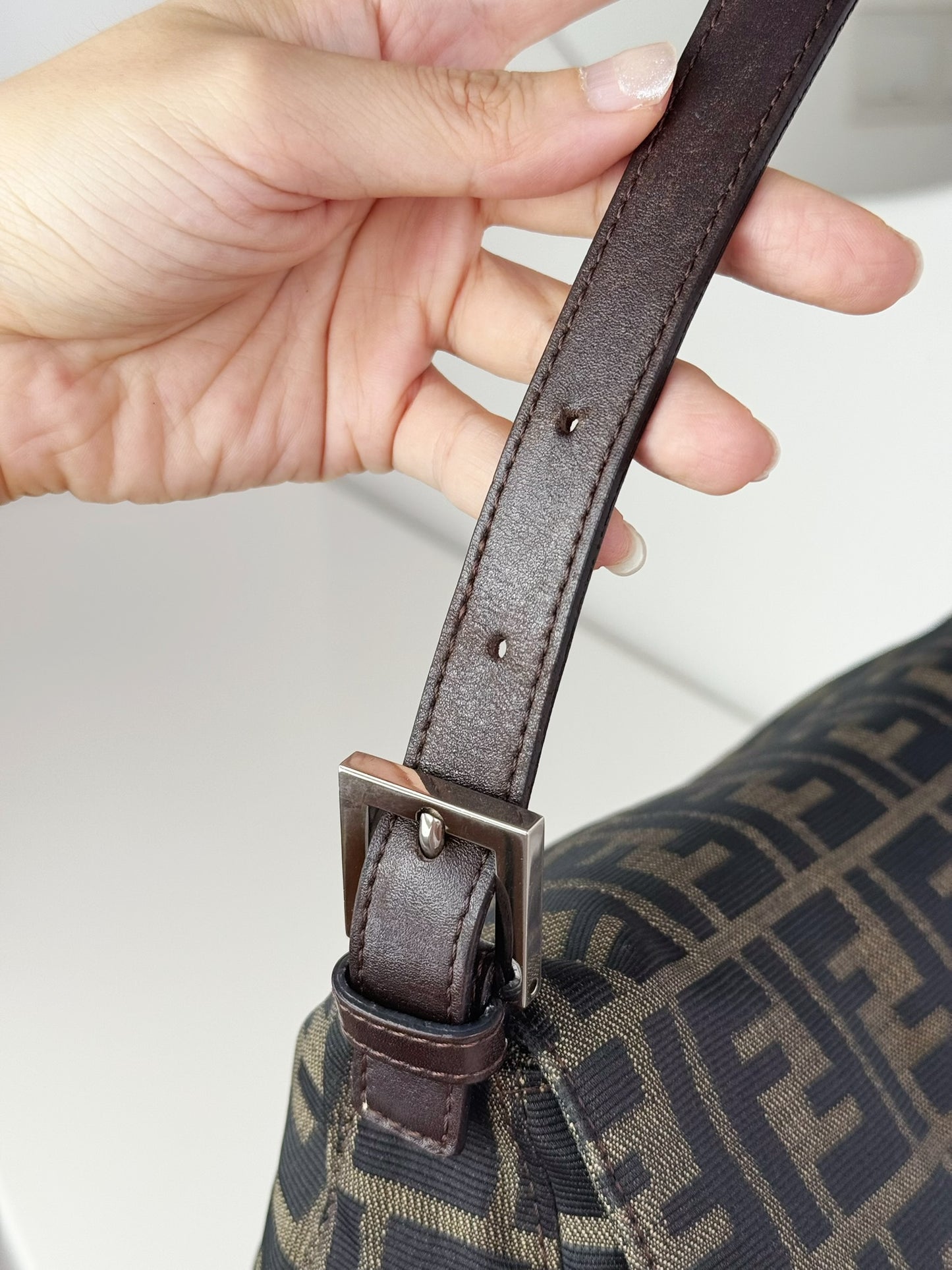 Fendi Vintage Zucca Mamma Baguette Shoulder Bag