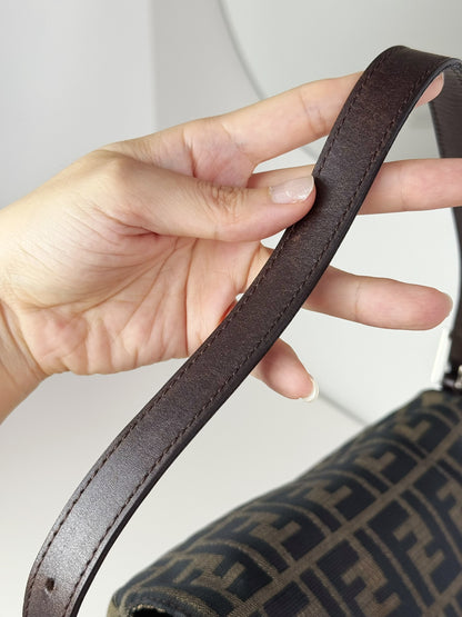 Fendi Vintage Zucca Mamma Baguette Shoulder Bag