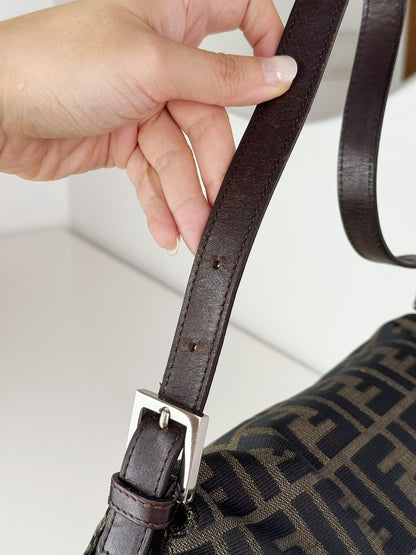 Fendi Vintage Zucca Mamma Baguette Shoulder Bag