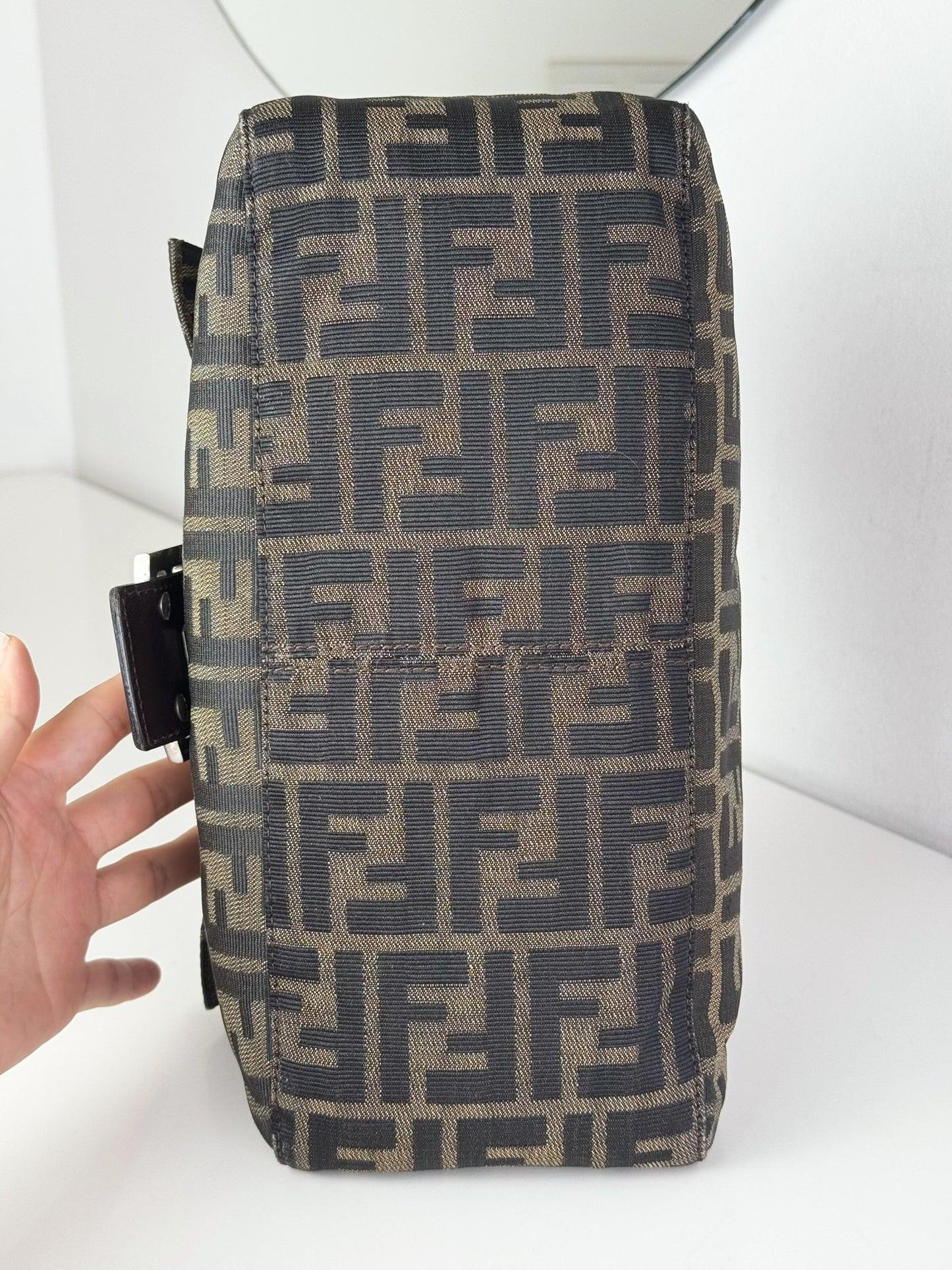 Fendi Vintage Zucca Mamma Baguette Shoulder Bag