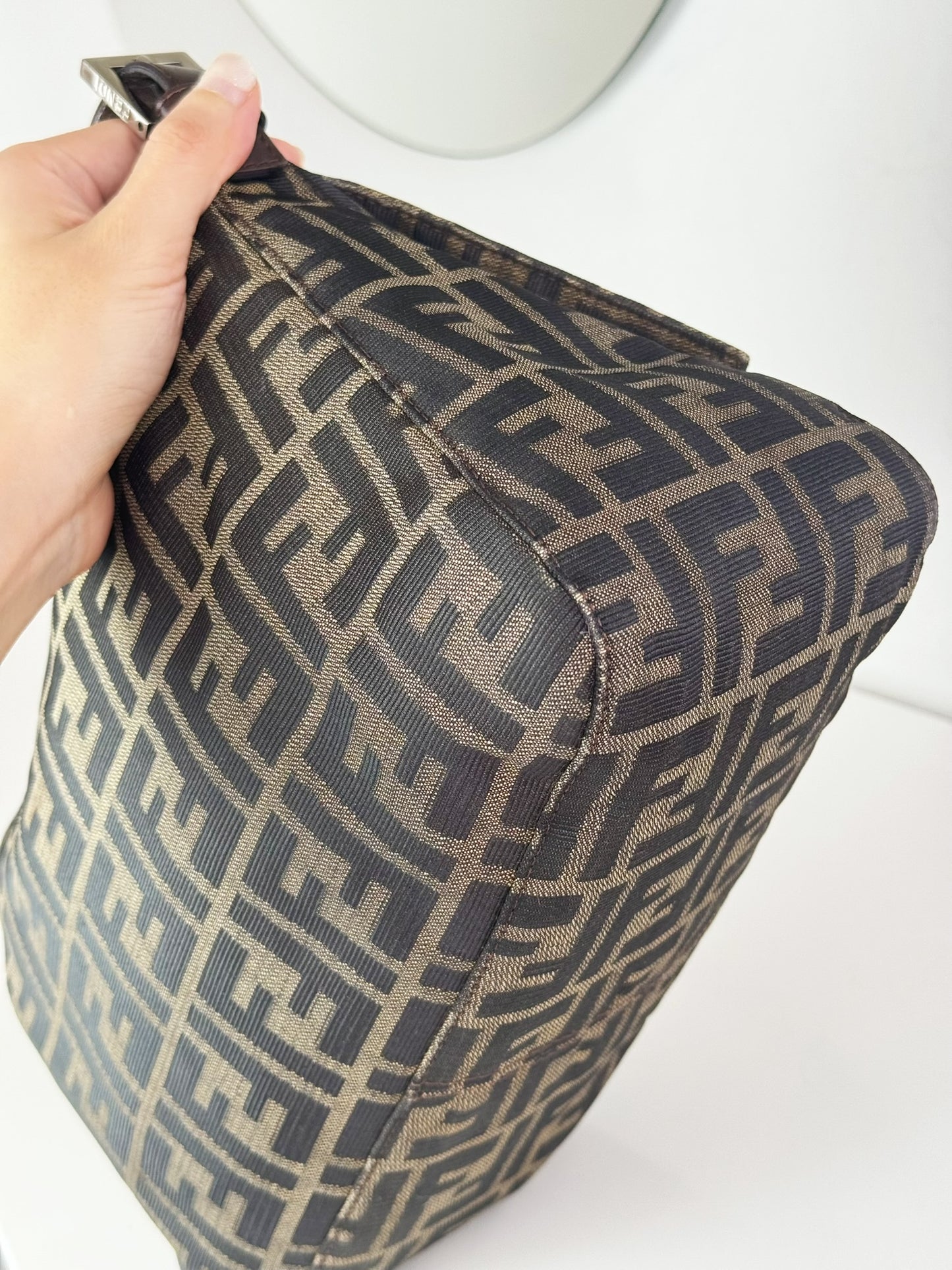 Fendi Vintage Zucca Mamma Baguette Shoulder Bag