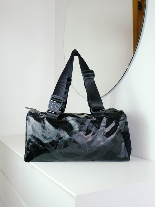 Chanel Vintage Coco Mark Sport Line Shoulder Gym Bag