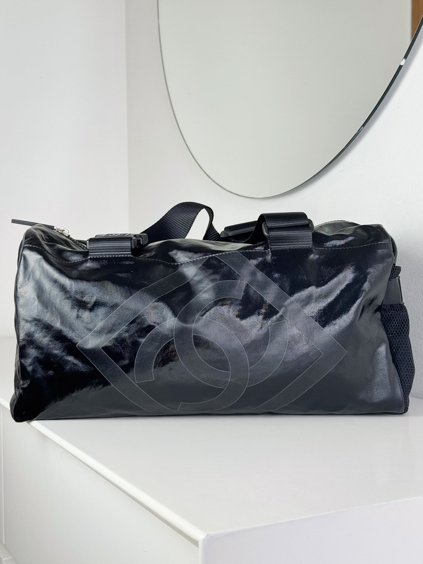 Chanel Vintage Coco Mark Sport Line Shoulder Gym Bag