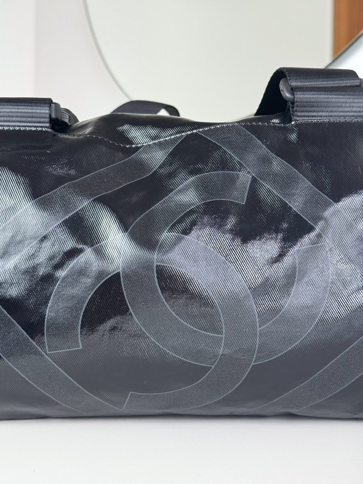 Chanel Vintage Coco Mark Sport Line Shoulder Gym Bag