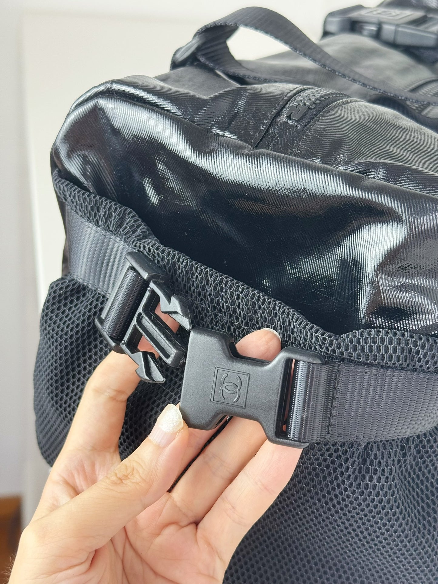 Chanel Vintage Coco Mark Sport Line Shoulder Gym Bag