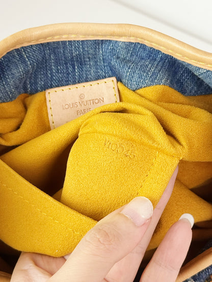 Louis Vuitton Denim Pleaty Crossbody Handbag