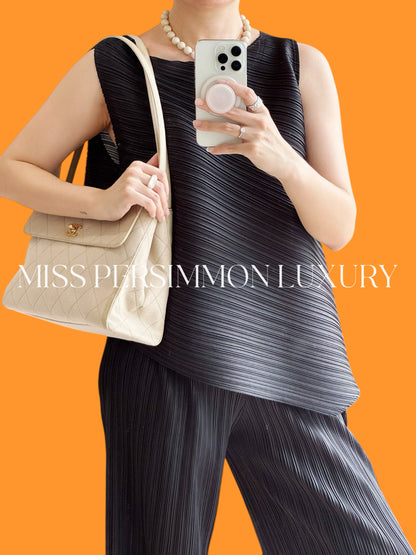 Chanel Vintage Turnlock Cocomark Tote Shoulder Bag