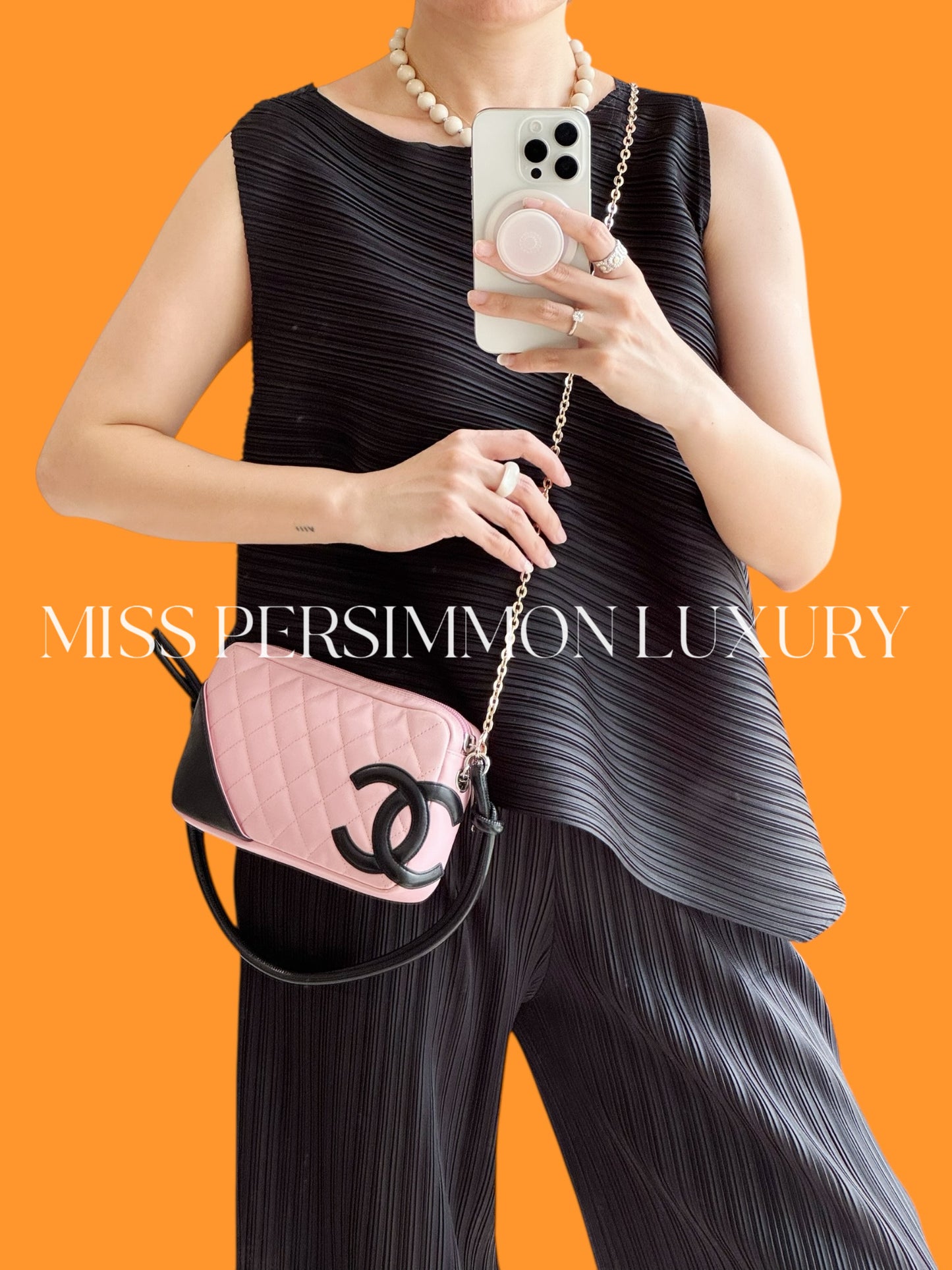 Chanel Vintage Pink Cambon Shoulder Bag