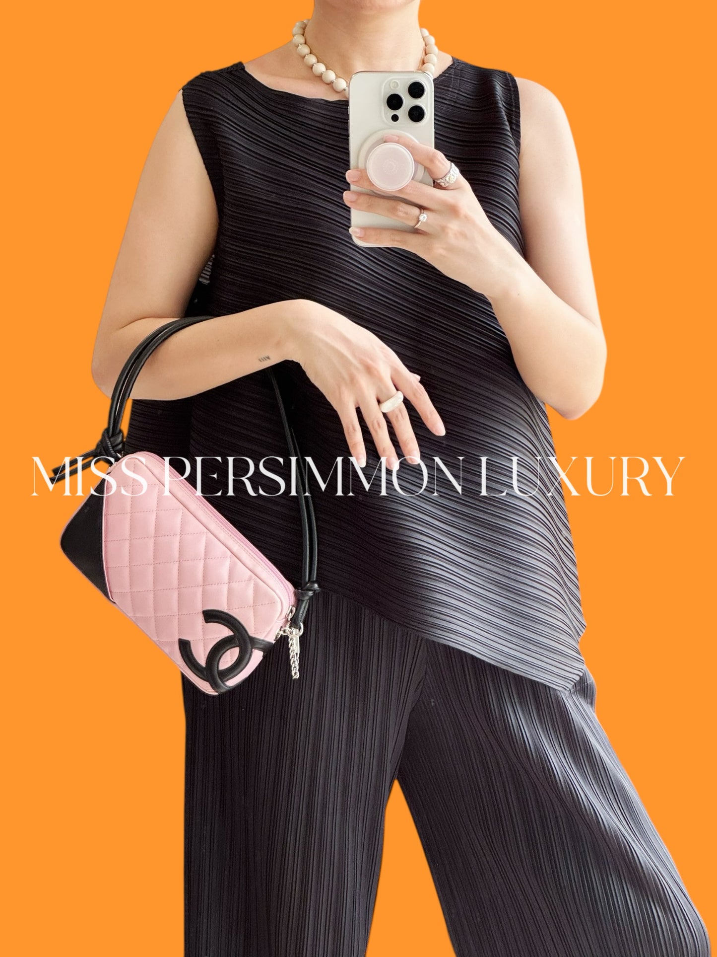 Chanel Vintage Pink Cambon Shoulder Bag