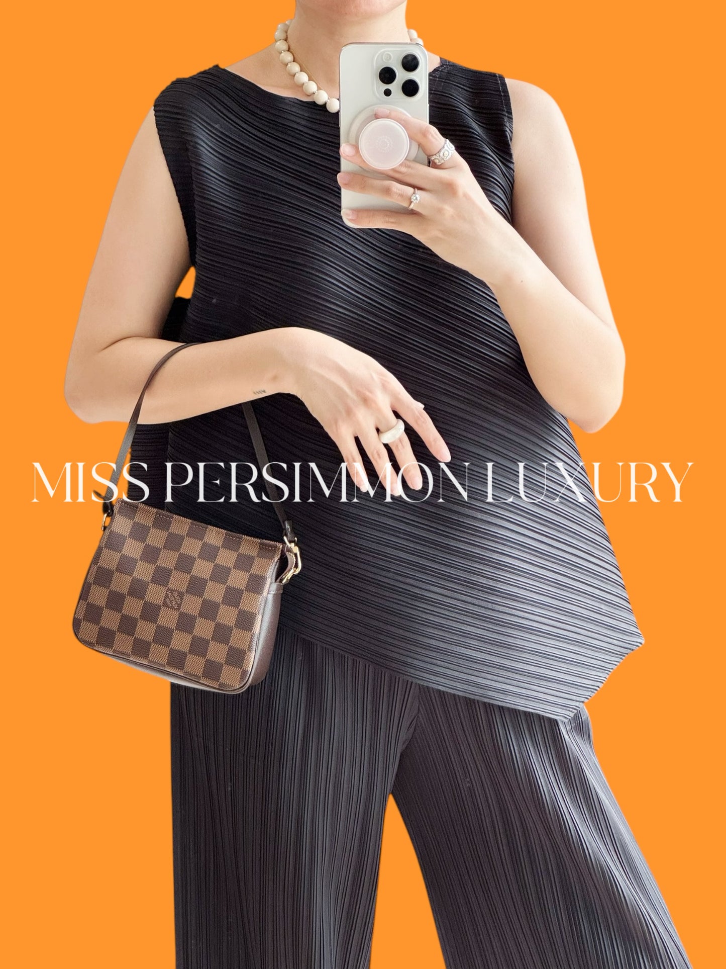 Louis Vuitton Vintage Damier Trousse Pochette Shoulder Crossbody Bag