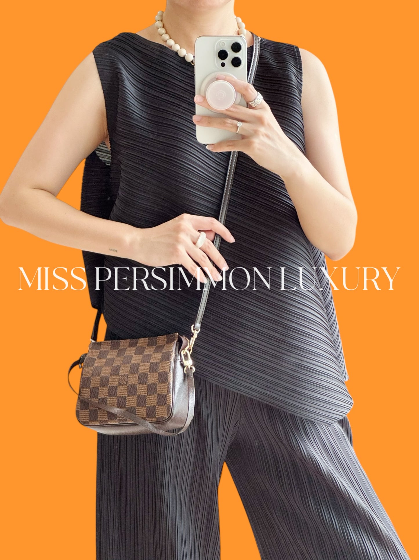 Louis Vuitton Vintage Damier Trousse Pochette Shoulder Crossbody Bag