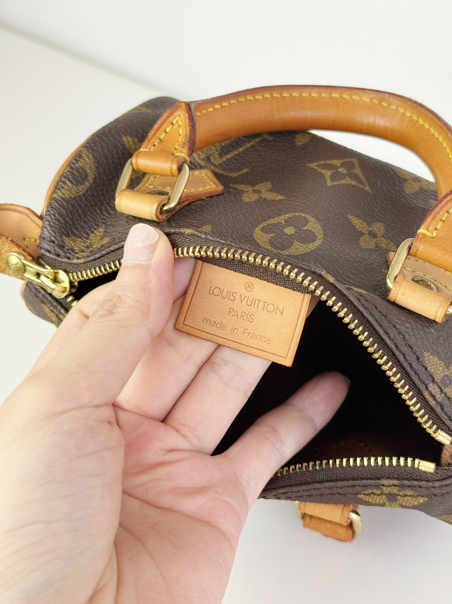Louis Vuitton Vintage Mini Speedy Handbag Crossbody Bag