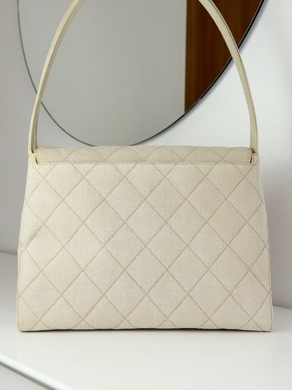 Chanel Vintage Turnlock Cocomark Tote Shoulder Bag