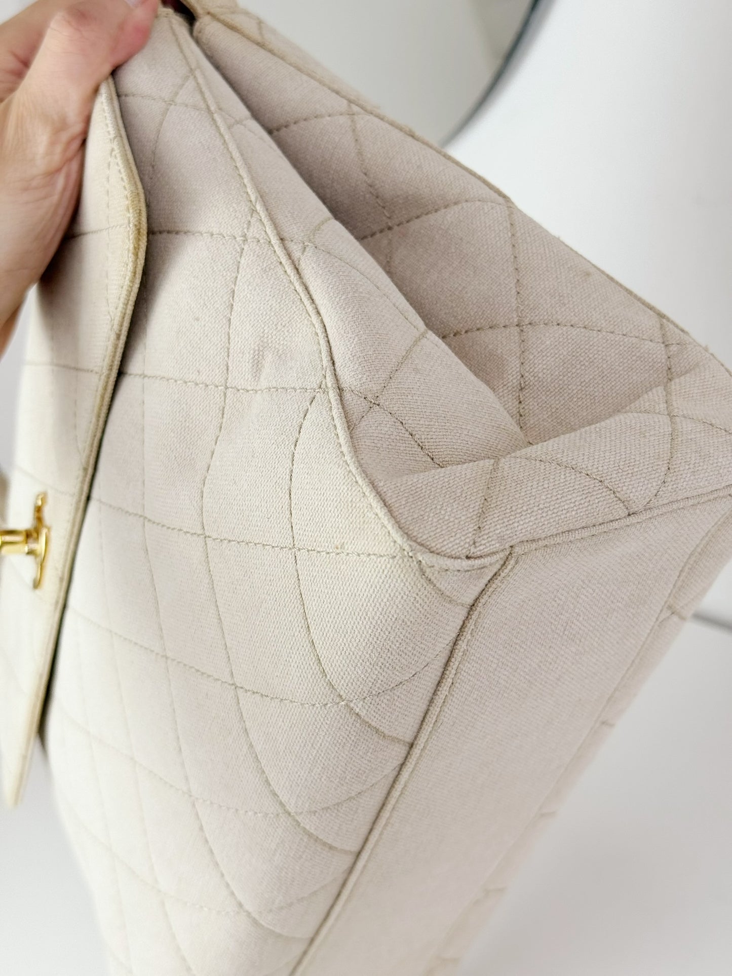 Chanel Vintage Turnlock Cocomark Tote Shoulder Bag