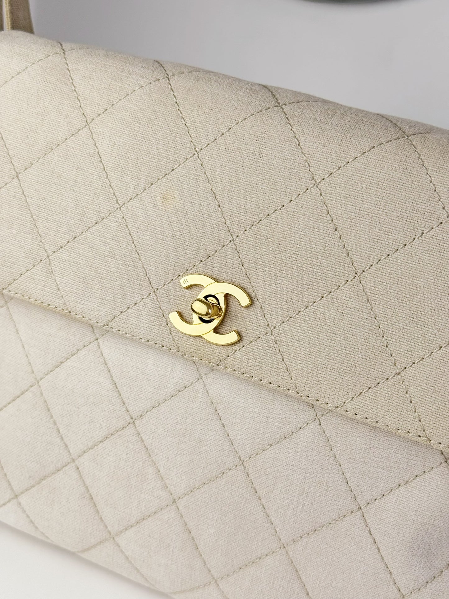 Chanel Vintage Turnlock Cocomark Tote Shoulder Bag