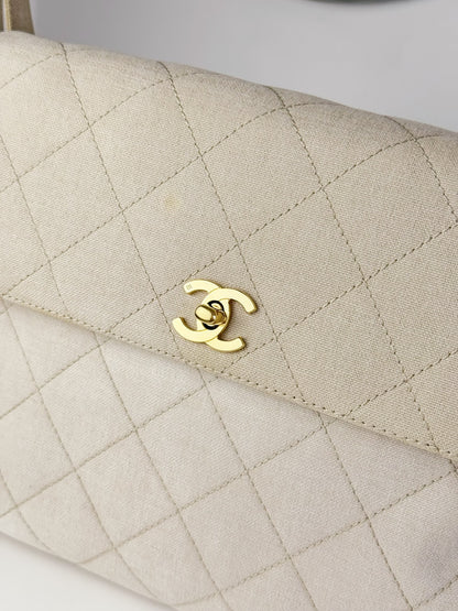 Chanel Vintage Turnlock Cocomark Tote Shoulder Bag