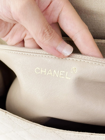 Chanel Vintage Turnlock Cocomark Tote Shoulder Bag
