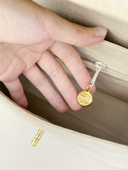 Chanel Vintage Turnlock Cocomark Tote Shoulder Bag