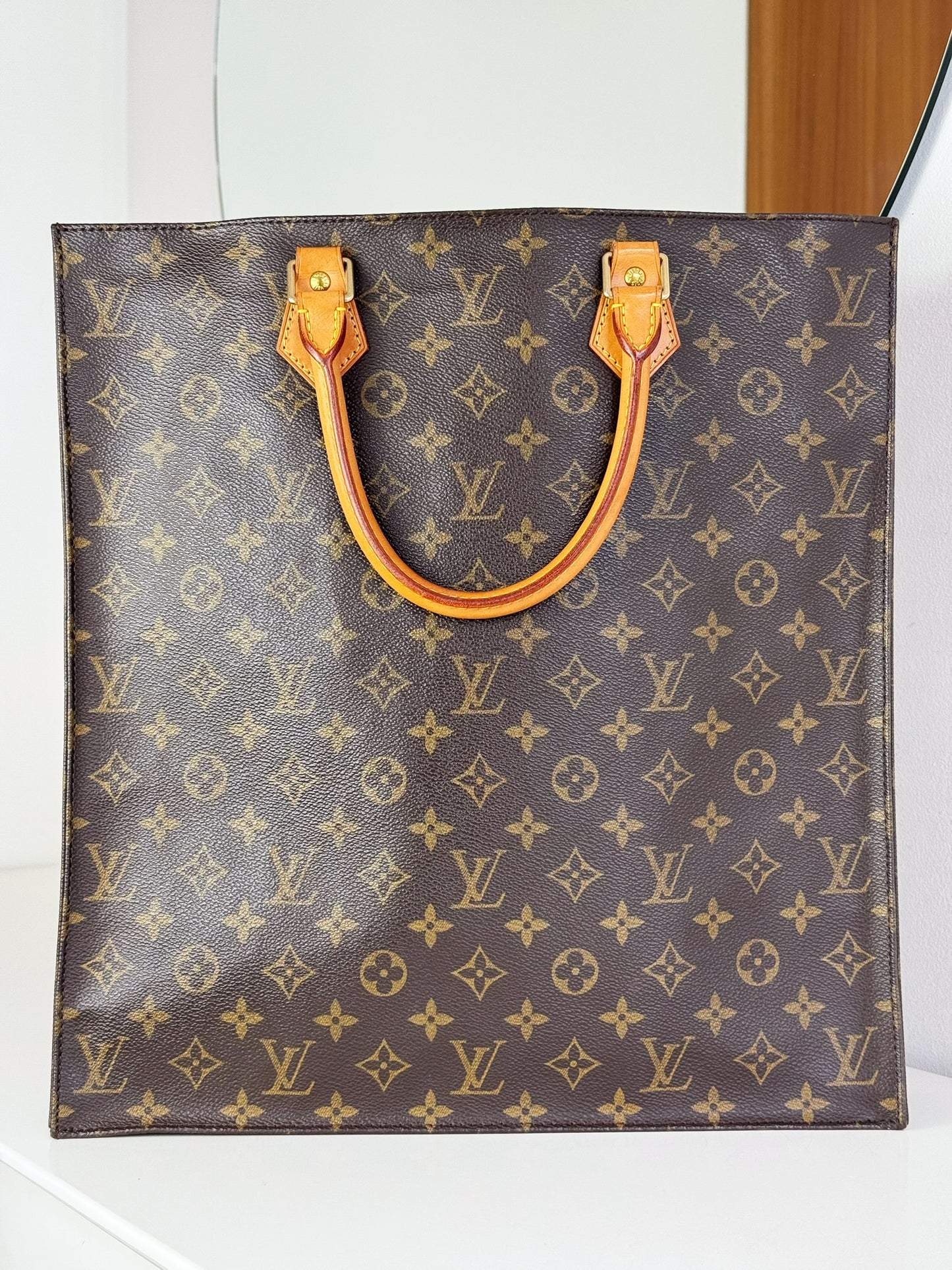 Louis Vuitton Vintage Sac Plat Handbag Tote Crossbody Bag