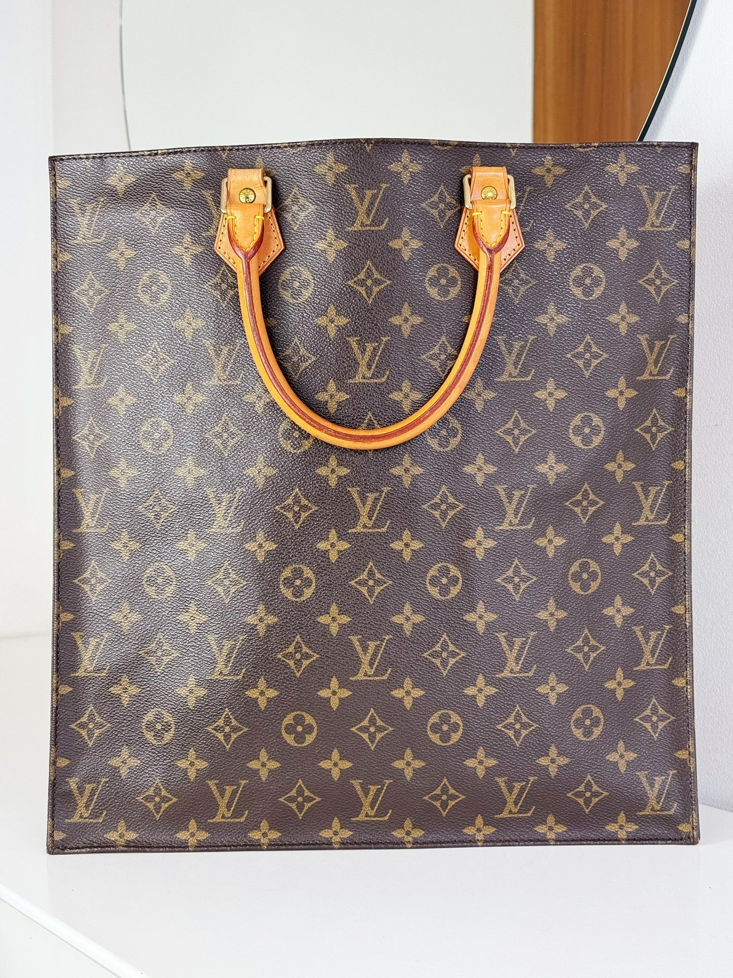 Louis Vuitton Vintage Sac Plat Handbag Tote Crossbody Bag