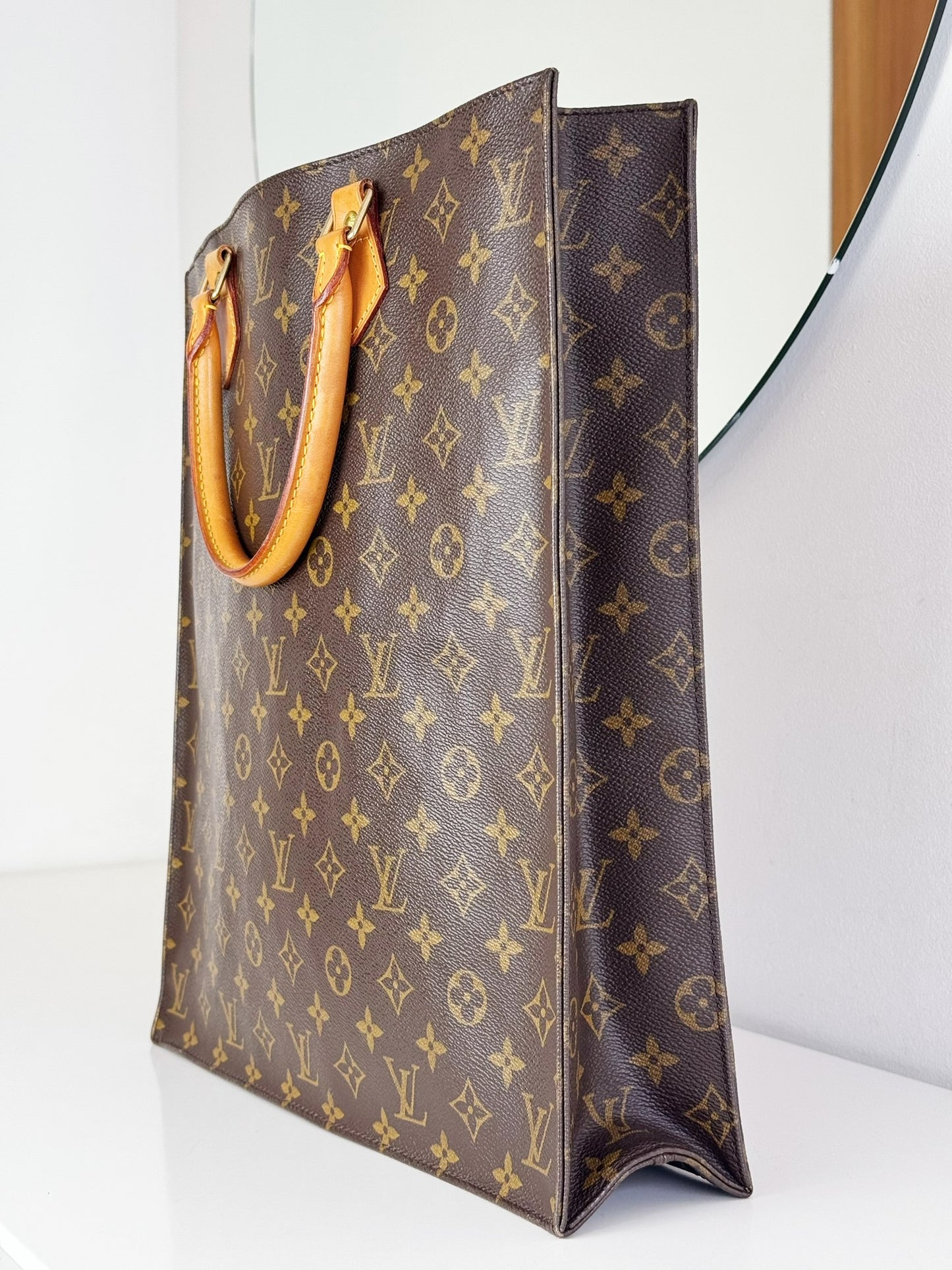 Louis Vuitton Vintage Sac Plat Handbag Tote Crossbody Bag