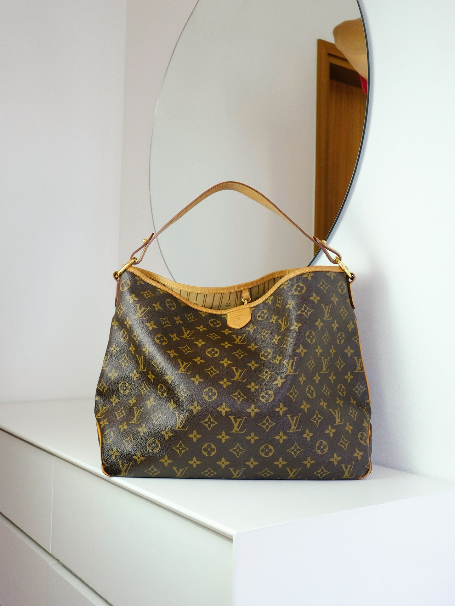 Louis Vuitton Vintage Delightful MM Tote Crossbody Bag