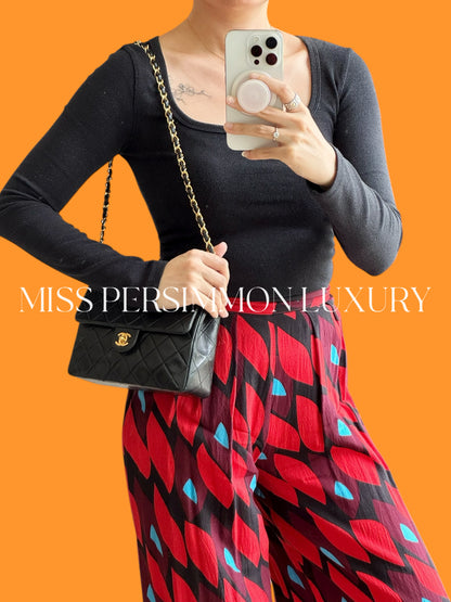 Chanel Vintage Classic Flap 20 Lambskin Crossbody Bag