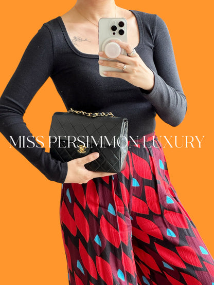 Chanel Vintage Classic Flap 20 Lambskin Crossbody Bag