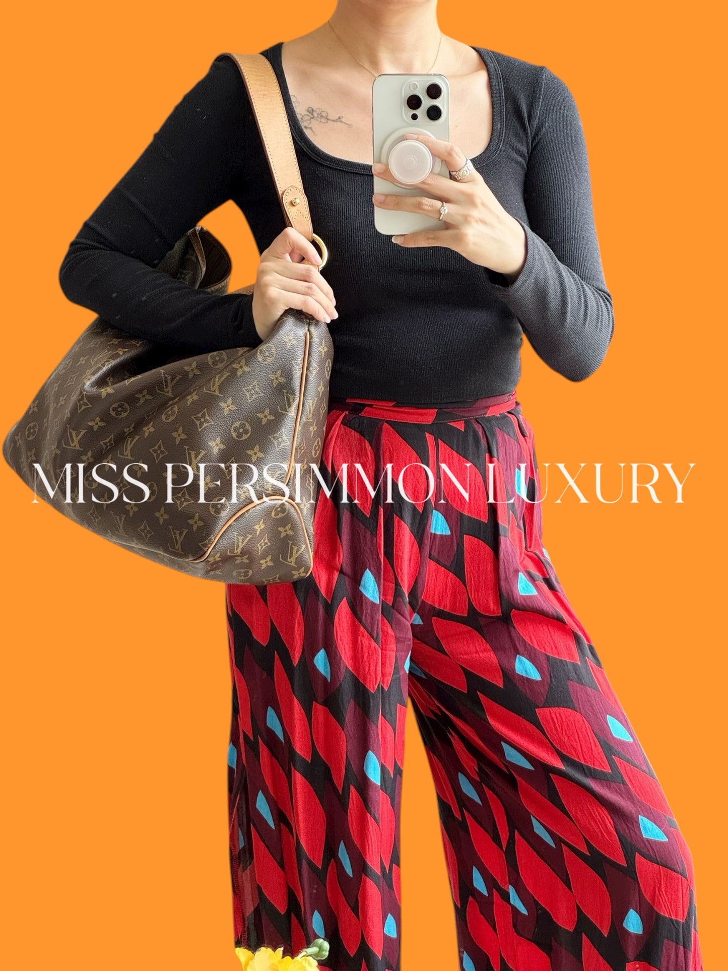 Louis Vuitton Vintage Delightful MM Tote Crossbody Bag