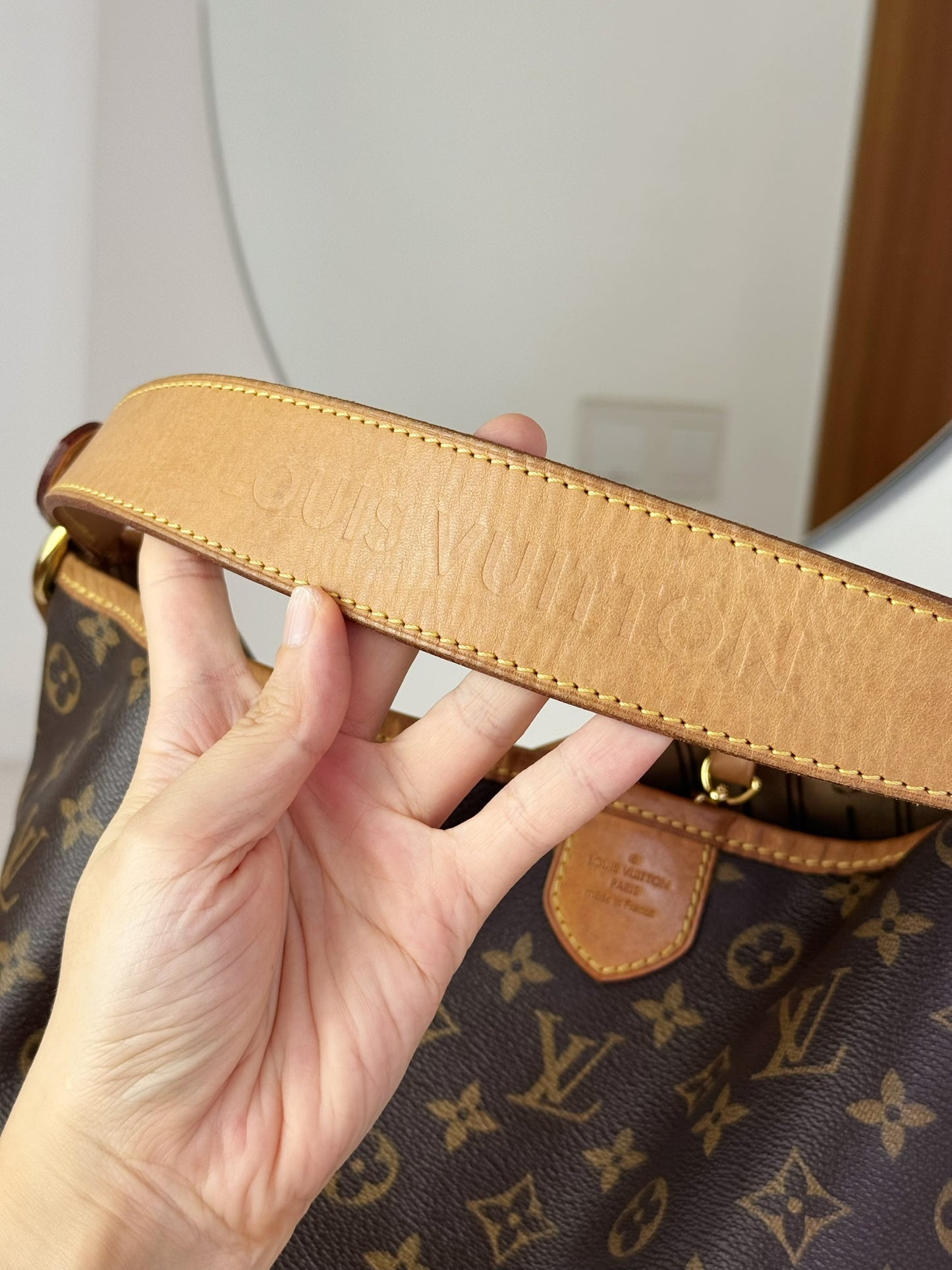 Louis Vuitton Vintage Delightful MM Tote Crossbody Bag