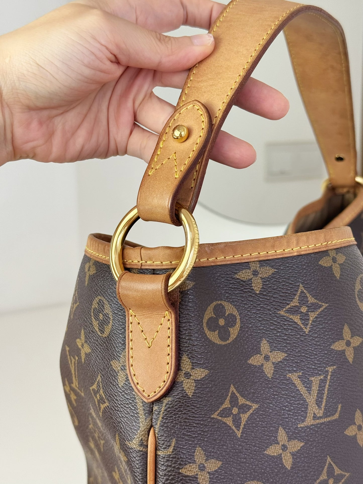 Louis Vuitton Vintage Delightful MM Tote Crossbody Bag