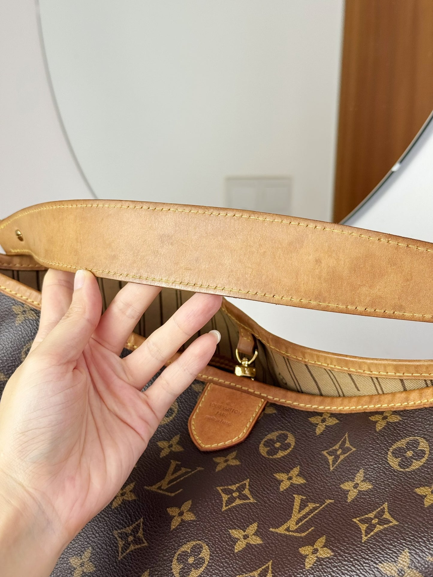 Louis Vuitton Vintage Delightful MM Tote Crossbody Bag