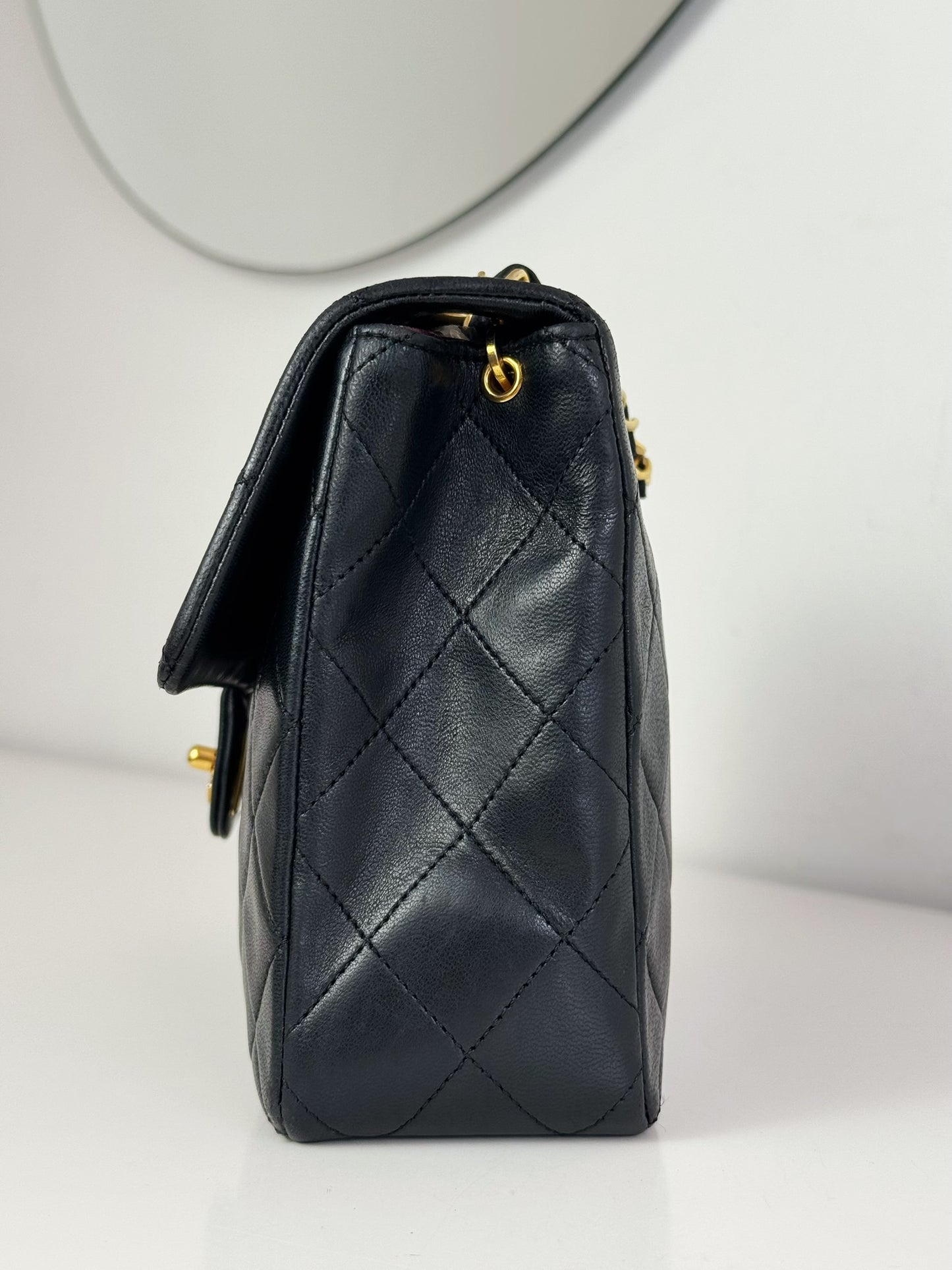 Chanel Vintage Classic Flap 20 Lambskin Crossbody Bag