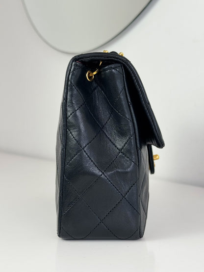 Chanel Vintage Classic Flap 20 Lambskin Crossbody Bag