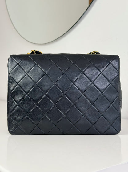 Chanel Vintage Classic Flap 20 Lambskin Crossbody Bag