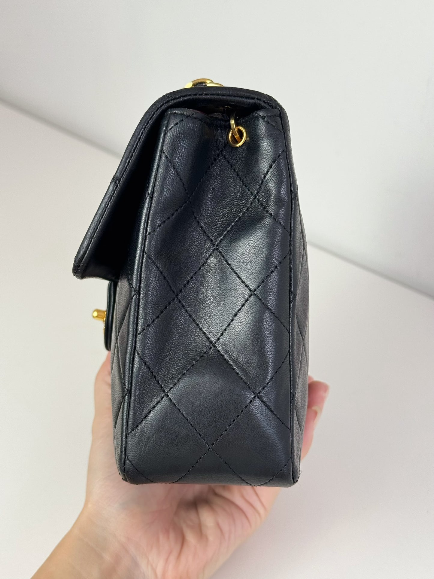 Chanel Vintage Classic Flap 20 Lambskin Crossbody Bag