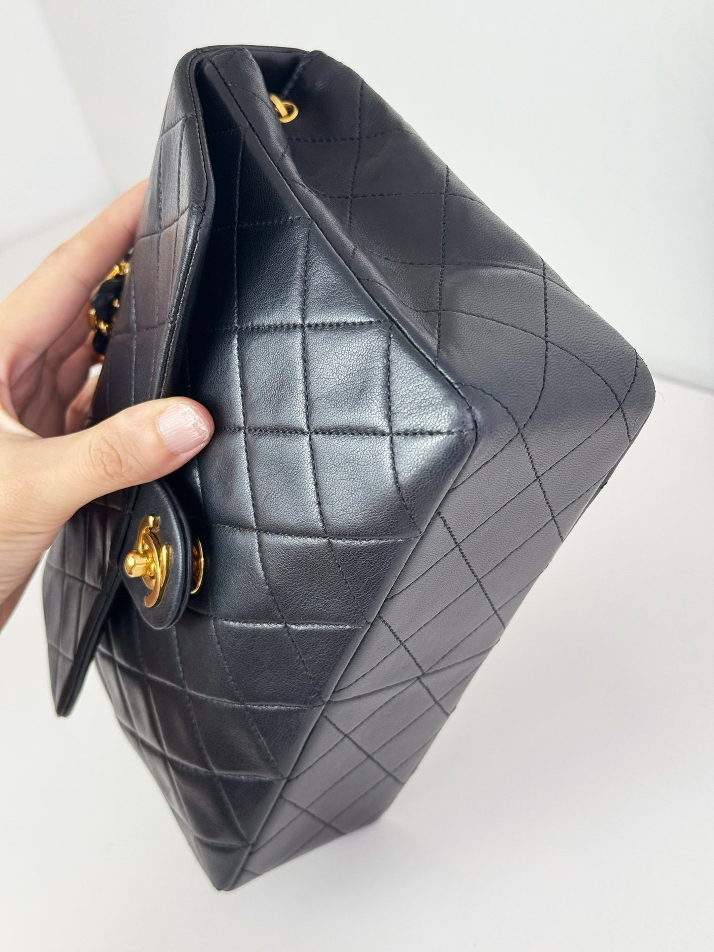 Chanel Vintage Classic Flap 20 Lambskin Crossbody Bag