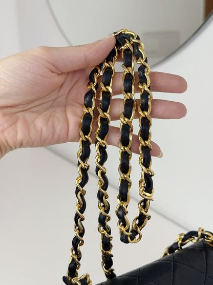 Chanel Vintage Classic Flap 20 Lambskin Crossbody Bag