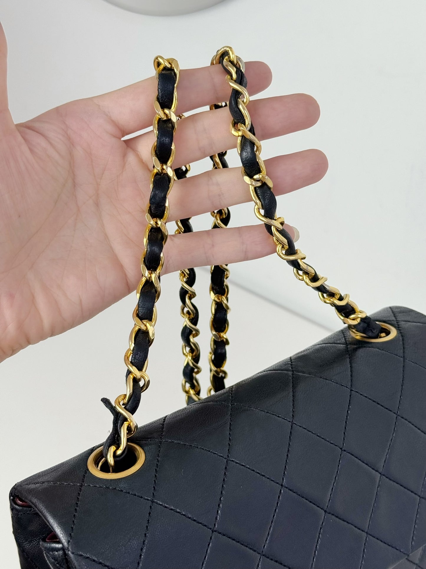 Chanel Vintage Classic Flap 20 Lambskin Crossbody Bag