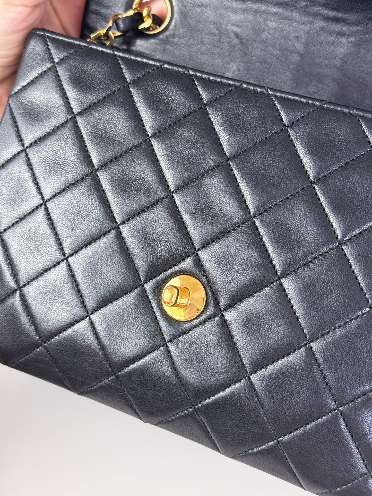 Chanel Vintage Classic Flap 20 Lambskin Crossbody Bag