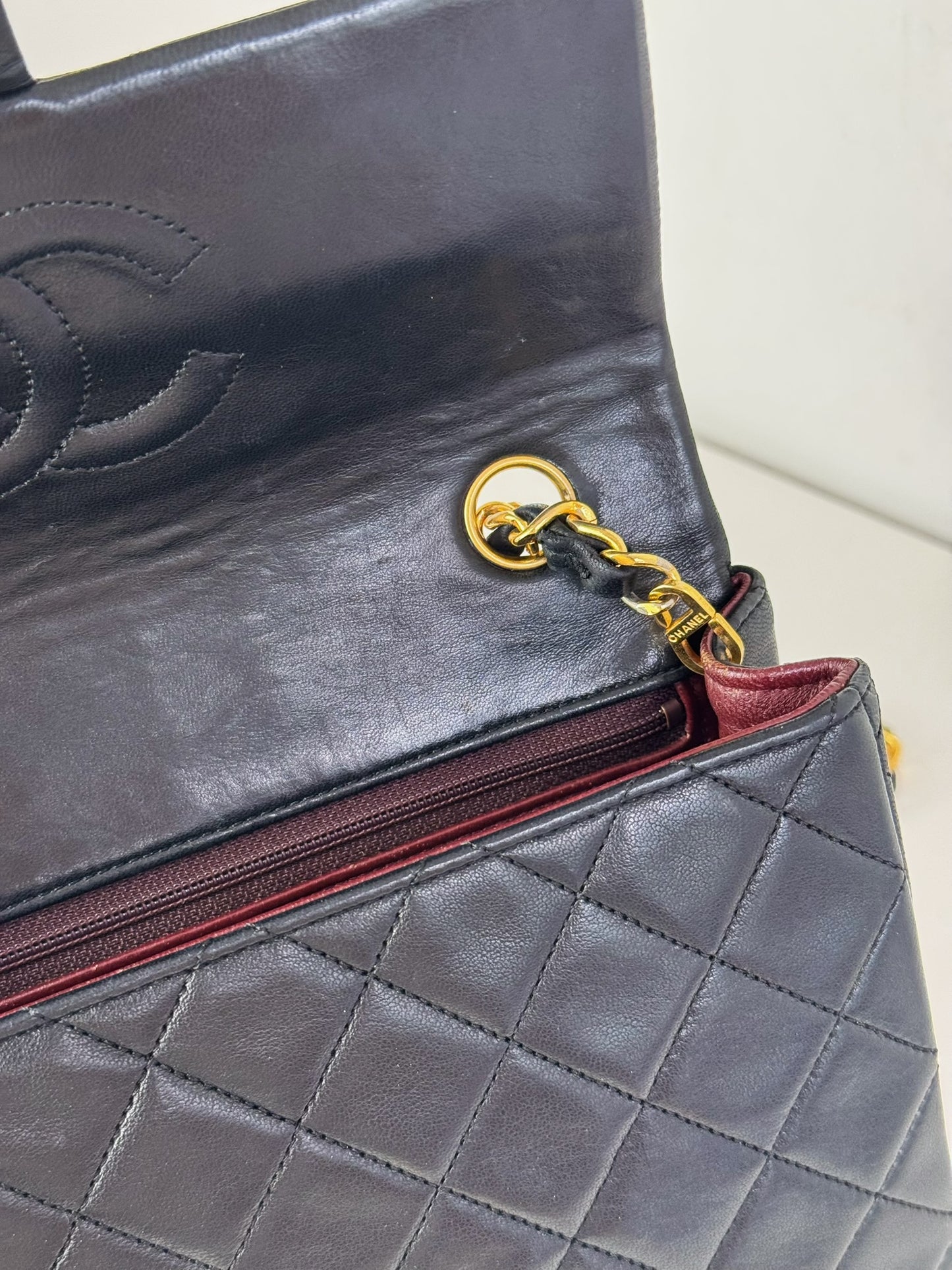 Chanel Vintage Classic Flap 20 Lambskin Crossbody Bag