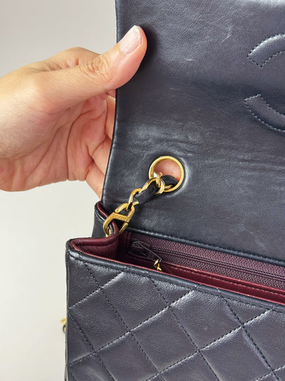 Chanel Vintage Classic Flap 20 Lambskin Crossbody Bag