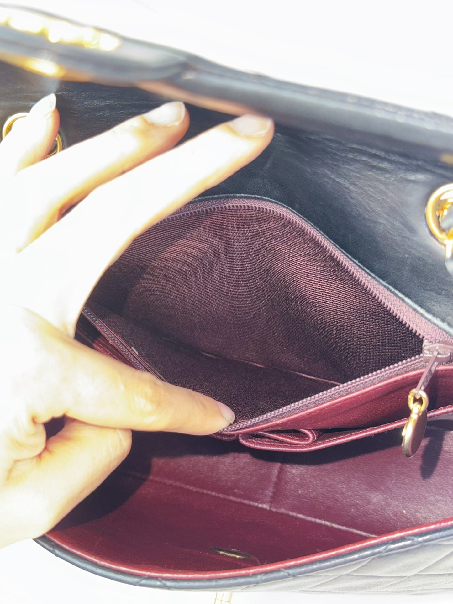 Chanel Vintage Classic Flap 20 Lambskin Crossbody Bag