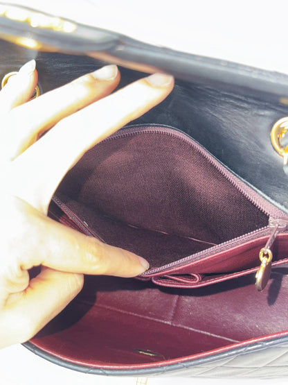 Chanel Vintage Classic Flap 20 Lambskin Crossbody Bag